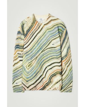 COS Printed Alpaca-Blend Sweater - Green