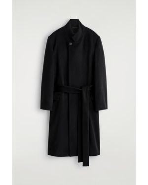 COS Tailored Wool Long Coat - Black