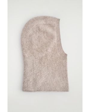 COS Brushed-Cashmere Hood - Natural