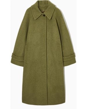 COS Wool-blend Tailored Coat - Green