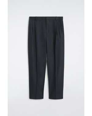 COS Pleated Wool Relaxed-Fit Straight-Leg Pants - Black