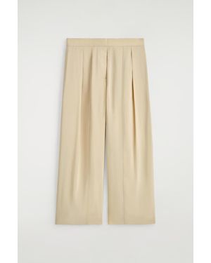 COS Fluid Pleated Culottes - Natural