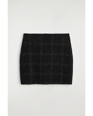 COS Sparkly Bouclé-Knit Mini Skirt - Black