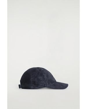 COS Suede Baseball Cap - Blue