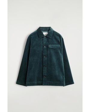 COS Cotton-Corduroy Overshirt - Blue