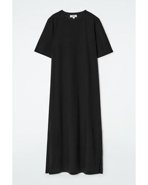 COS Cotton Midi T-Shirt Dress - Black