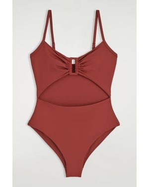 COS Gathered Cutout Swimsuit
