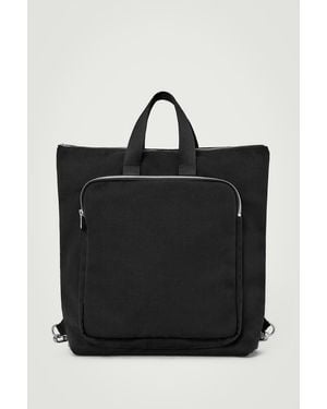 COS Water-repellent Tote Bag Backpack - Canvas - Black