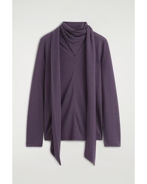 COS Top Fluido Con Dettaglio A Sciarpa - Viola
