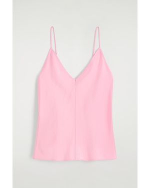COS Crepe V-Neck Cami Top - Black