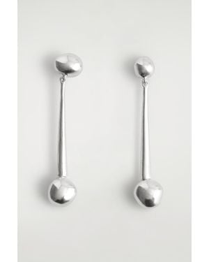 COS Orecchini A Goccia Con Sfere - Bianco