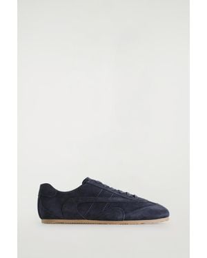 COS Minimal Leather Sneakers - Blue