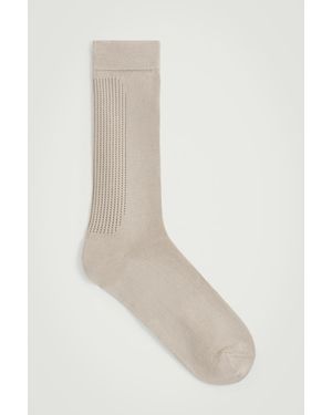 COS Pointelle-Knit Cotton Socks - White