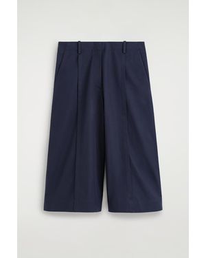 COS Tailored Cotton-Twill Culottes - Blue