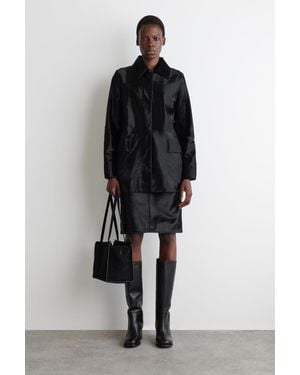 COS Kniehohe Stiefel Aus Leder Mit Absatz - Schwarz