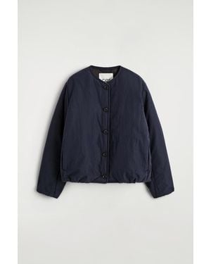 COS Padded Cotton Liner Jacket - Blue