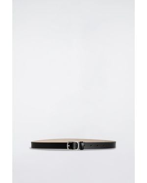 COS Grained-Leather Belt - White