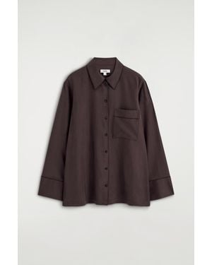 COS Silk Shirt - Brown