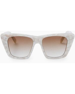 COS Oversized Cat-eye Sunglasses - White