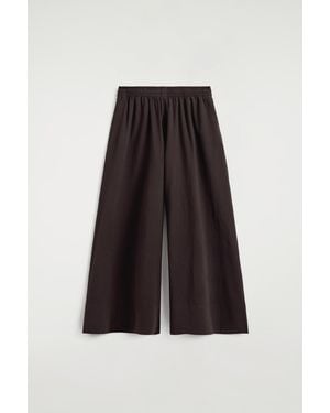 COS Seersucker Culottes - Brown