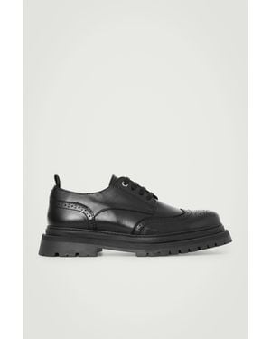 COS Chunky Leather Derby Brogues - Black