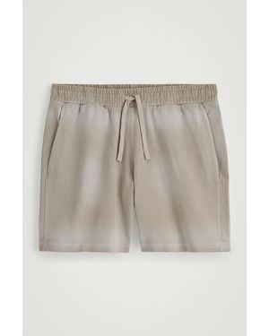 COS Washed-jersey Drawstring Shorts - Natural