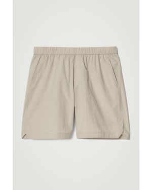 COS Pima Cotton Elasticated Shorts - Natural