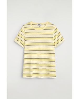 COS Cotton Crew-Neck T-Shirt - Natural