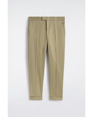 COS Linen-Cotton Slim-Fit Straight-Leg Trousers - Green