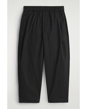 COS Barrel-Leg Cotton Sweatpants - Black