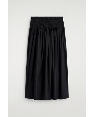 COS Gonna Midi Con Vita Arricciata - Nero