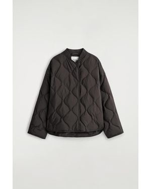COS Oversized Quilted Jacket - Black