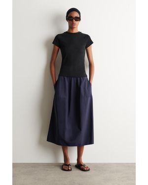 COS Midirock Aus Nylon - Blau