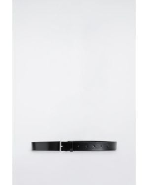 COS Signature Leather Belt - Black