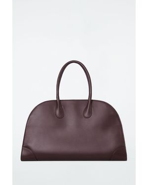 COS Studio Bowling Bag - Leather - Purple