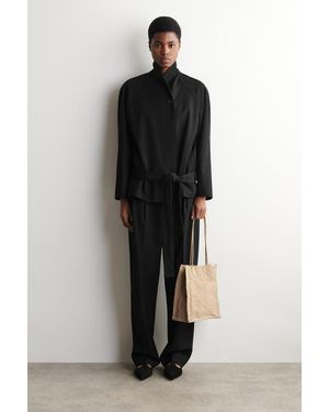 COS Pinch Tote Bag in Natural | Lyst