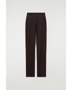 COS Seamless Sheer Knitted Silk Pants - Black