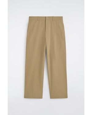 COS Cotton Wide-Leg Chinos - Natural