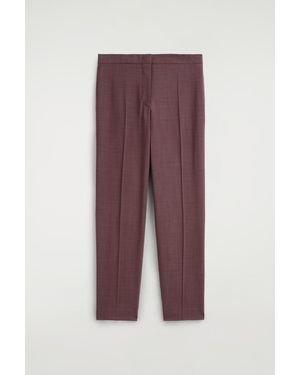 COS Tailored Wool Straight-Leg Trousers - Purple