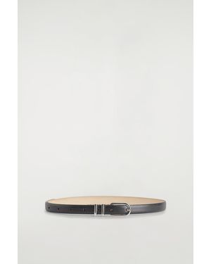 COS Saffiano Leather Belt - Black
