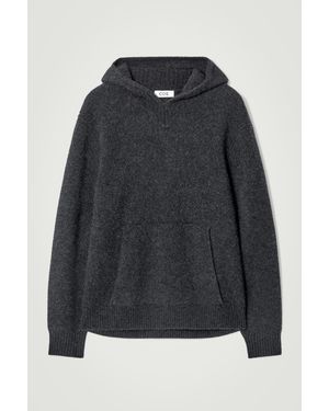 COS Boiled-cashmere Hoodie - Black