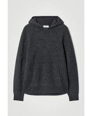 COS Boiled-cashmere Hoodie - Black