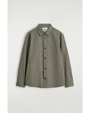 COS Pocket-Detail Cotton Shirt - Green