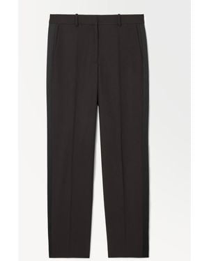 COS The Tuxedo-stripe Trousers - Black