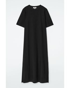 COS Cotton Midi T-Shirt Dress - Black