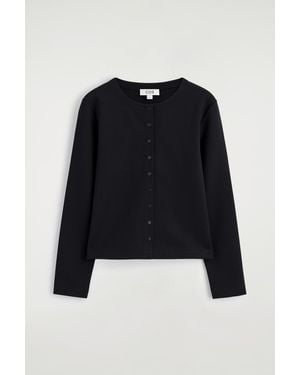 COS Minimal Jersey Cardigan - Black