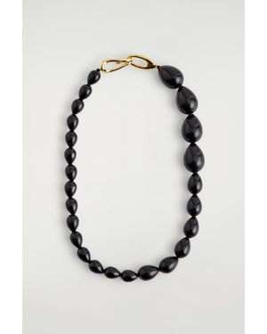 COS Onyx Beaded Necklace - Black
