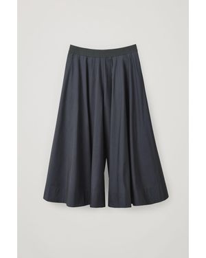COS Wide-leg Culottes With Elastic Waist - Grey