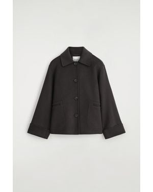 COS Double-Faced Wool Short Jacket - Black