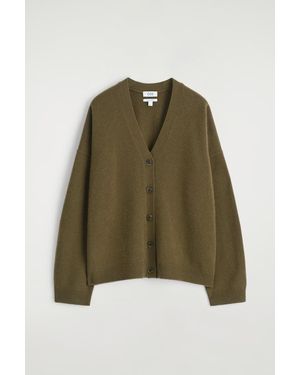 COS Cashmere V-Neck Cardigan - Green